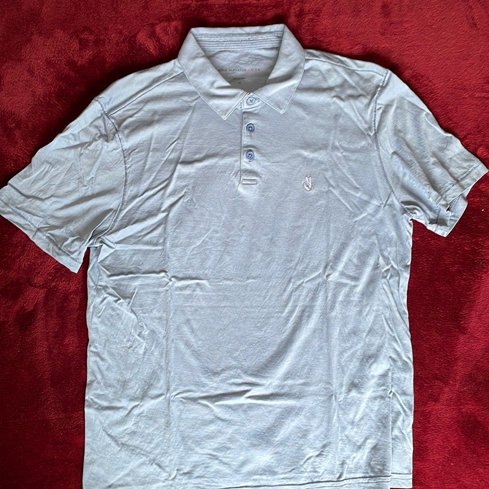 John Varvatos men's Light Blue Polo Shirt